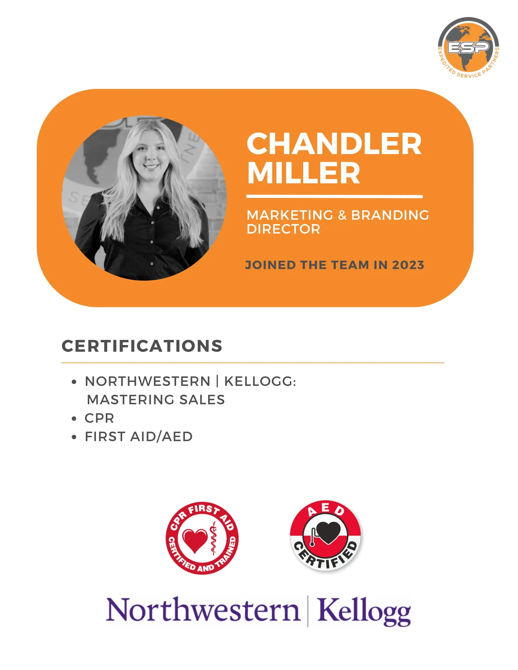 Chandler M's certificate